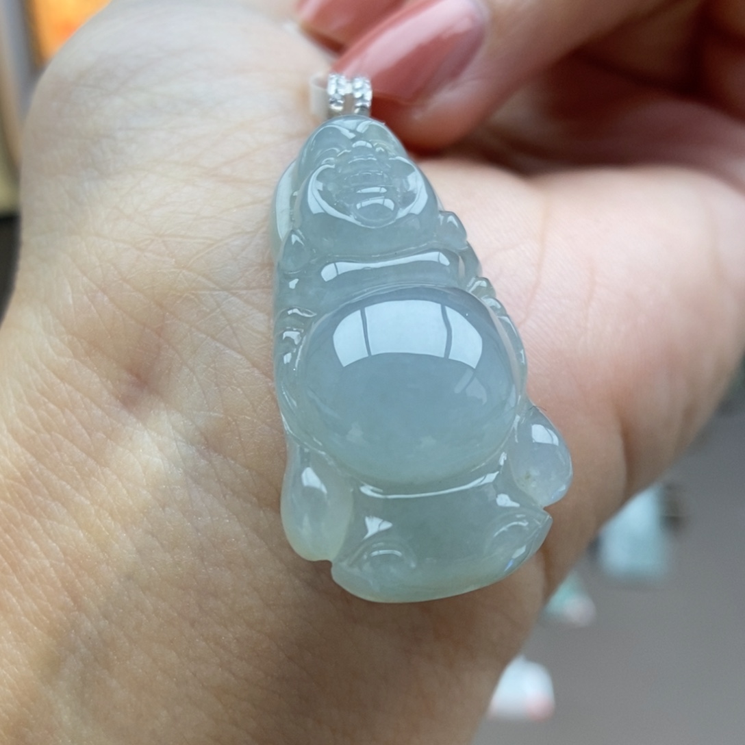 翡翠银S925镶嵌颈饰吊坠32