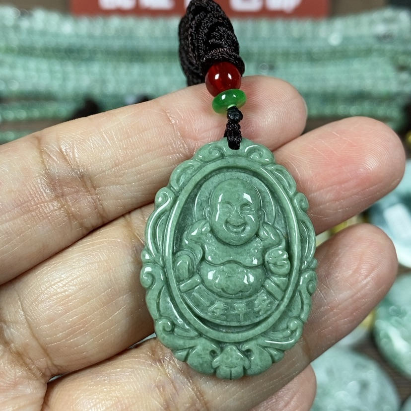 【闪购商品】翡翠颈饰未镶嵌玉吊坠翡翠玉花边佛