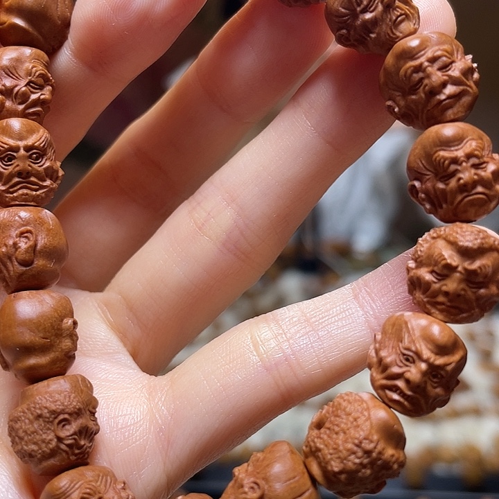 橄榄核手串/手链龙纹桃核 十八罗汉