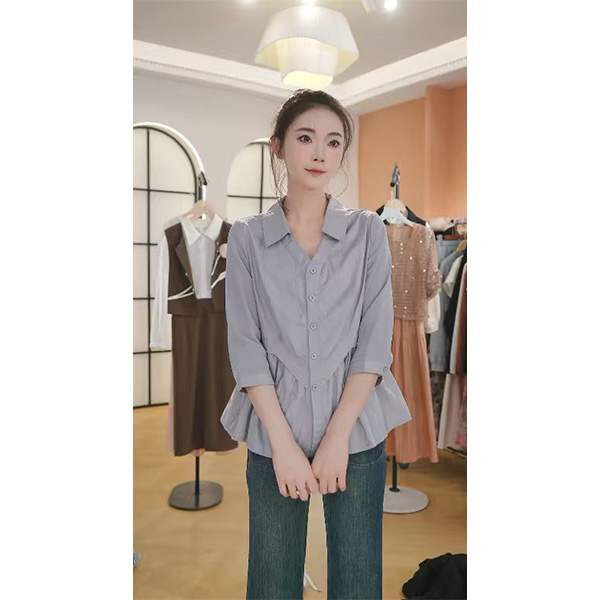 L9450 2025年秋季新款时尚气质通勤百搭上衣小衫（单上衣）