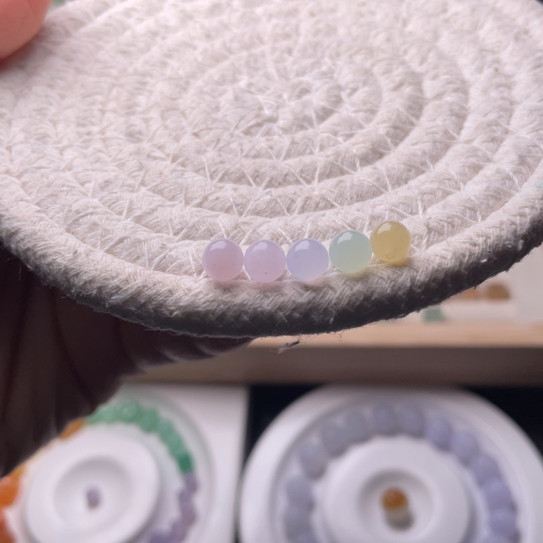 未镶嵌手链翡翠卡5.2马卡龙一组