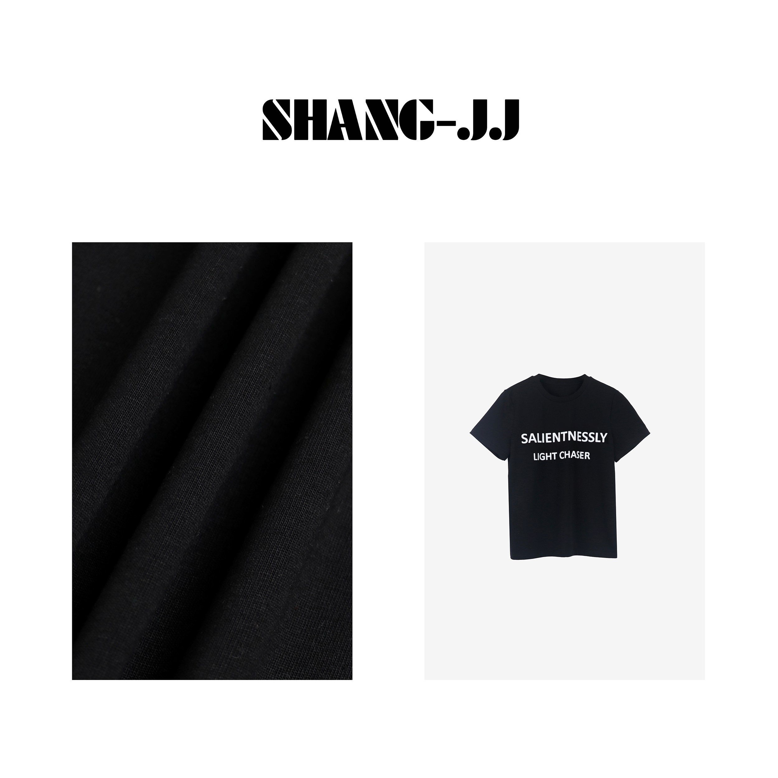 SHANG-JJ【英文字母T】100%棉舒适感薄款百搭休闲显瘦短袖q131113p