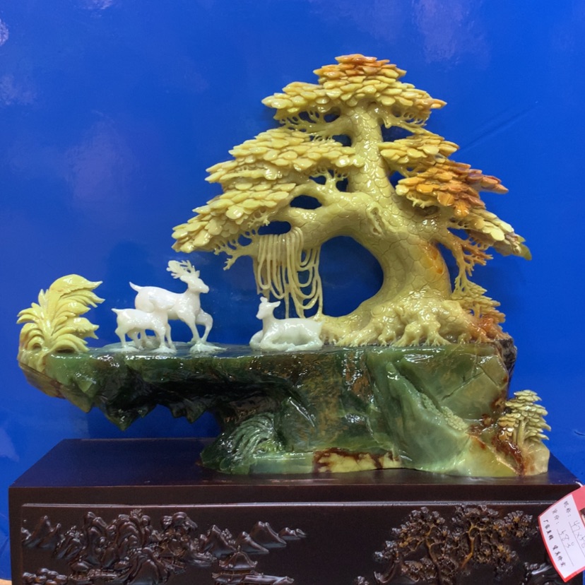 【闪购商品】蛇纹石玉摆件覆膜未镶嵌