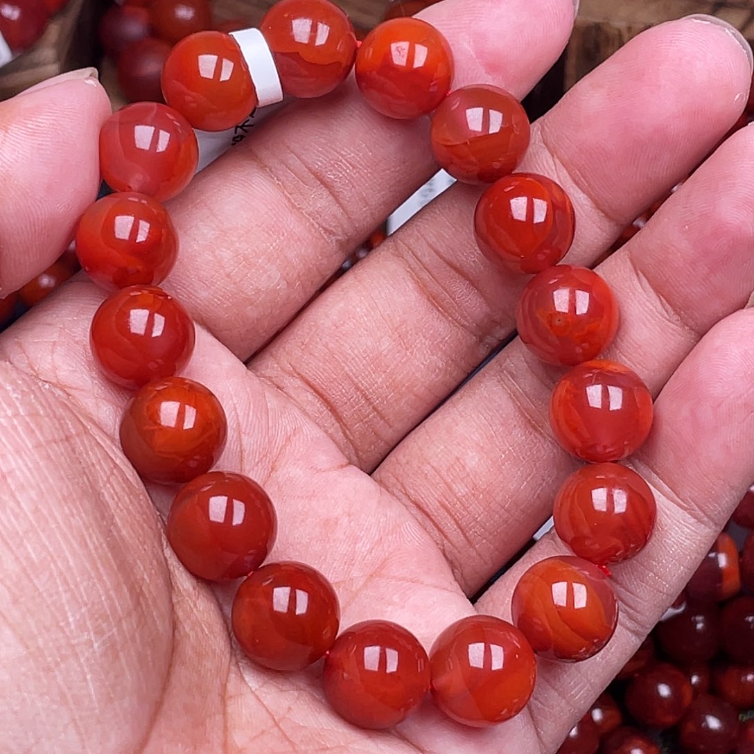 南红玛瑙未镶嵌手链南红瓦西卡12