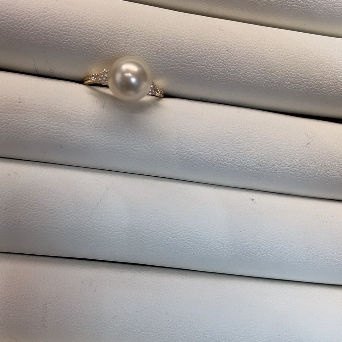 海水珍珠戒指银S925镶嵌