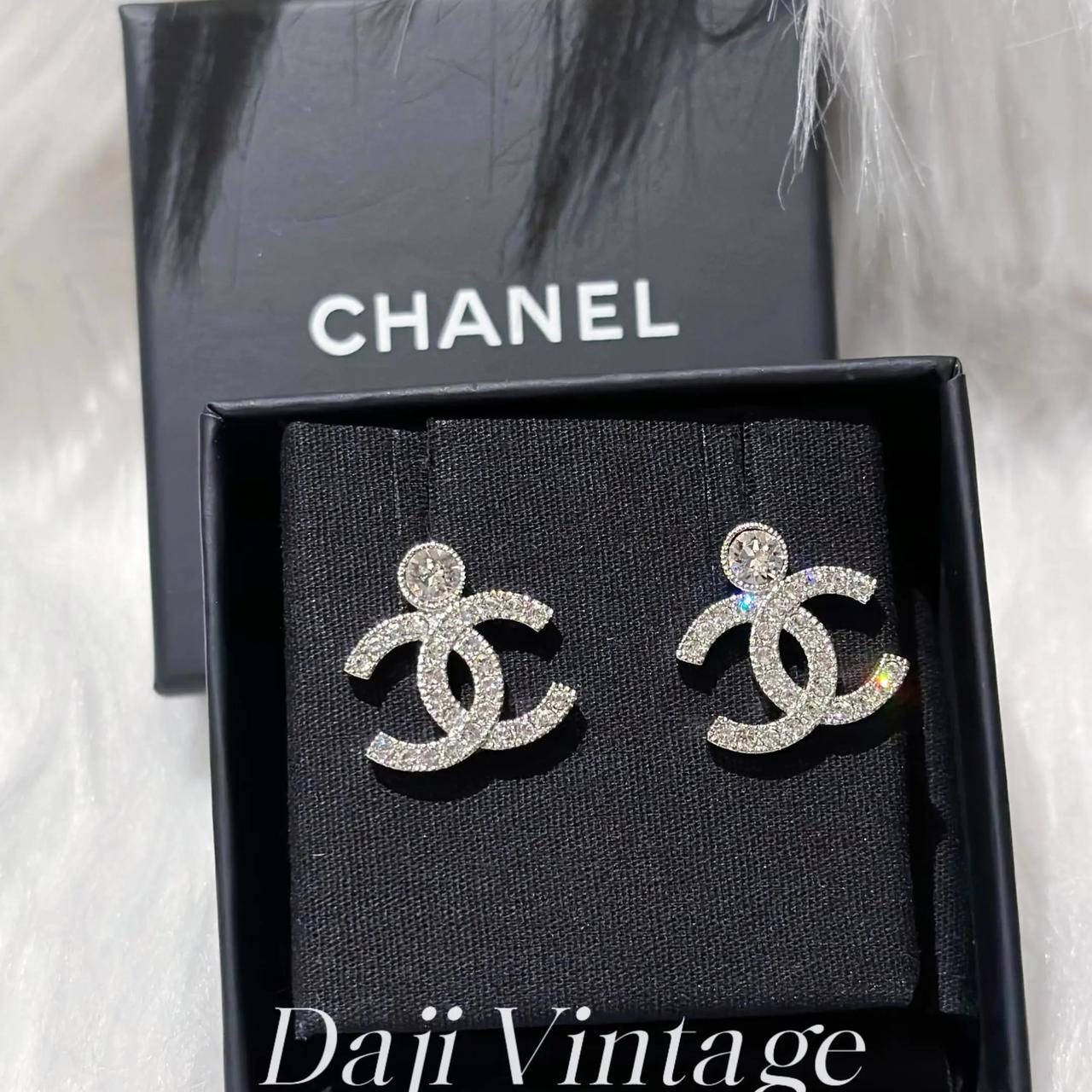 99新 Chanel/香奈儿 大吉中古/香奈儿水钻耳钉