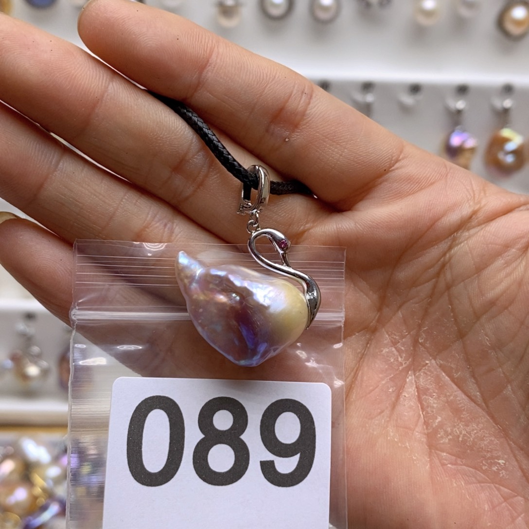 淡水珍珠颈饰银S925镶嵌89