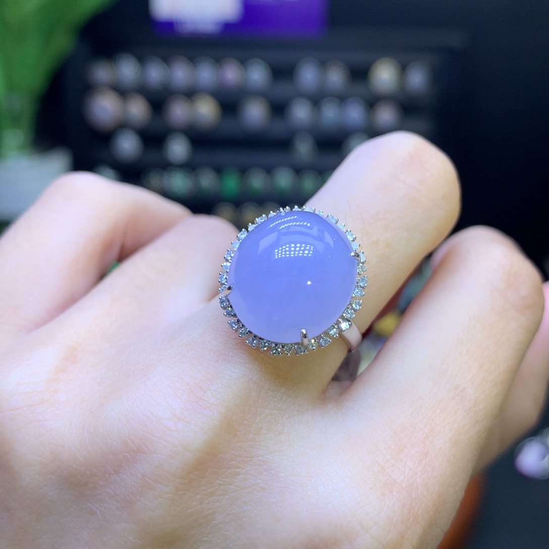 翡翠颈饰18K金镶嵌天然