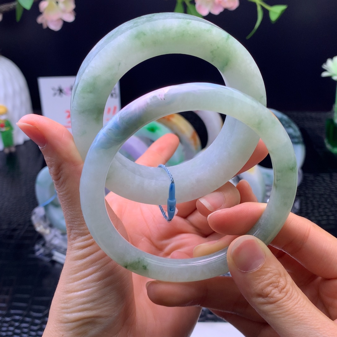 定制翡翠未镶嵌手镯57-68