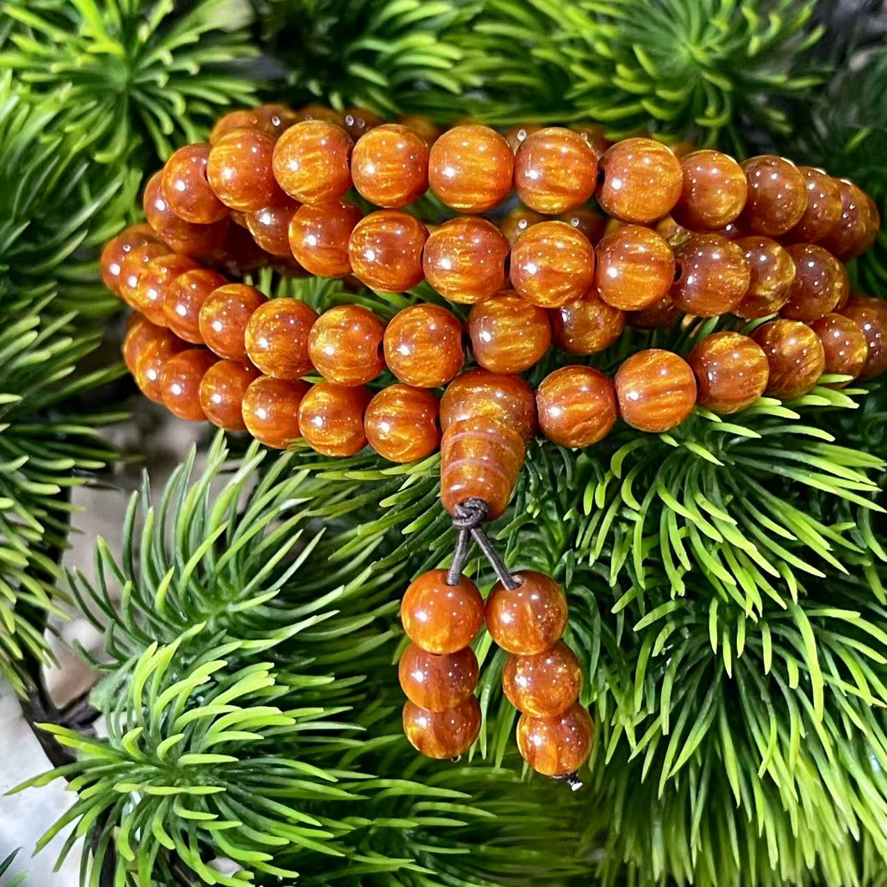 金丝海柳108颗 精品手串(无礼盒)AD104-