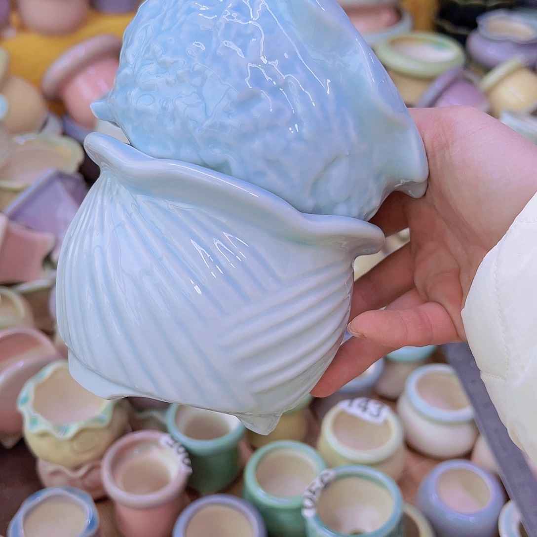 红陶陶瓷花盆当场满12包邮