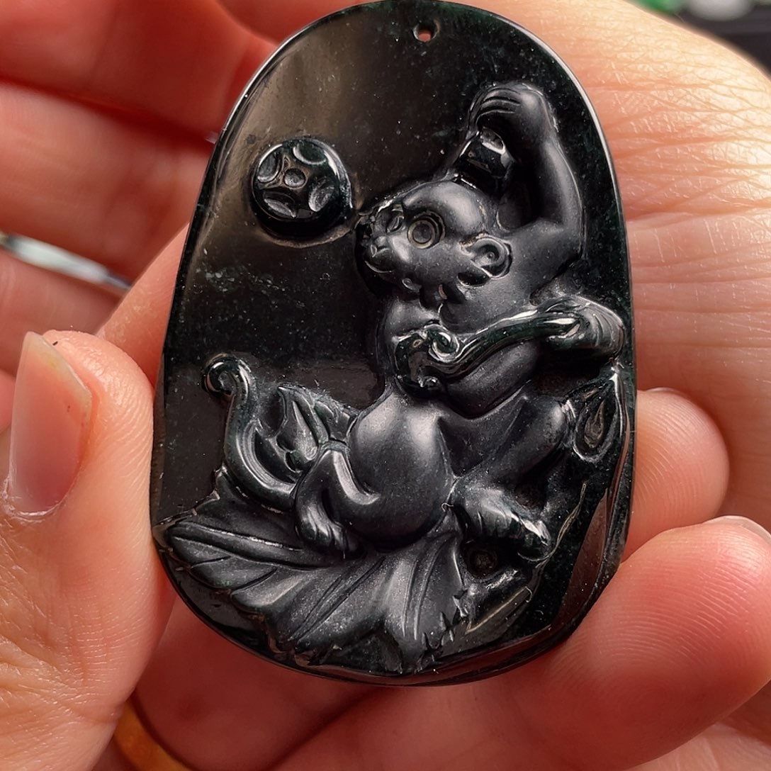 春***喜翡翠未镶嵌吊坠(不含链)