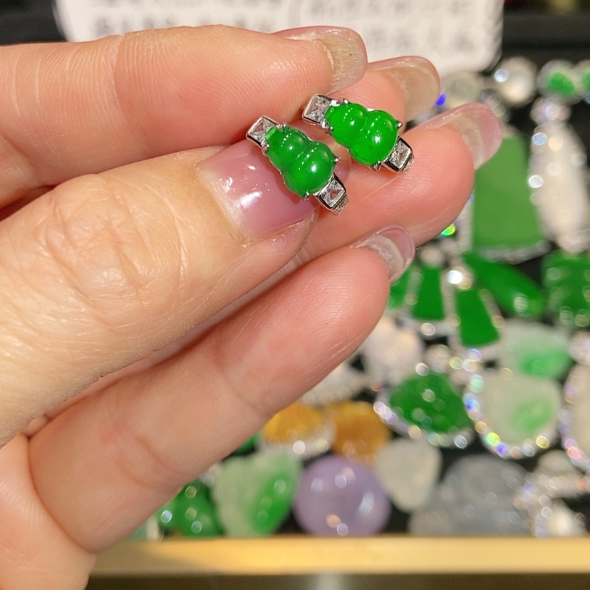 【闪购商品】未镶嵌翡翠耳饰天然翡翠