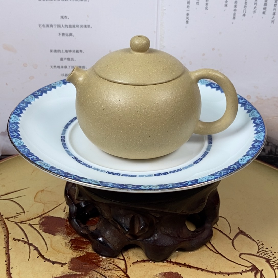 紫砂茶壶大水潭本绿160 容量宜兴紫砂壶