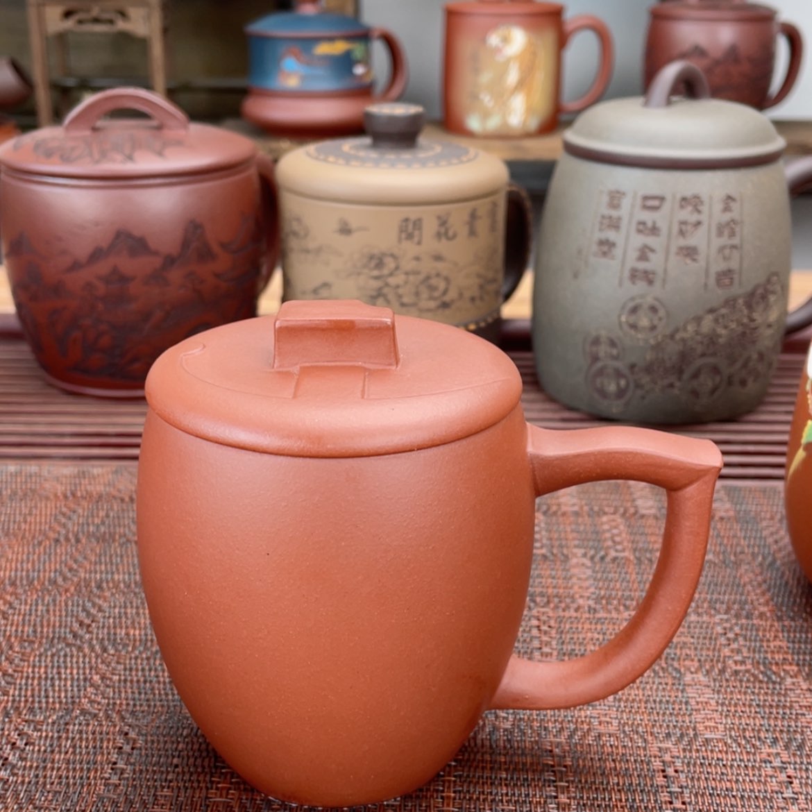 【闪购商品】茶杯紫砂宜兴原矿紫砂盖杯