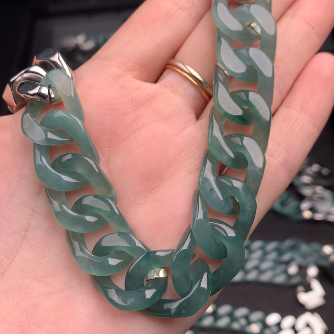 飞***船翡翠未镶嵌手链翡翠手链10002