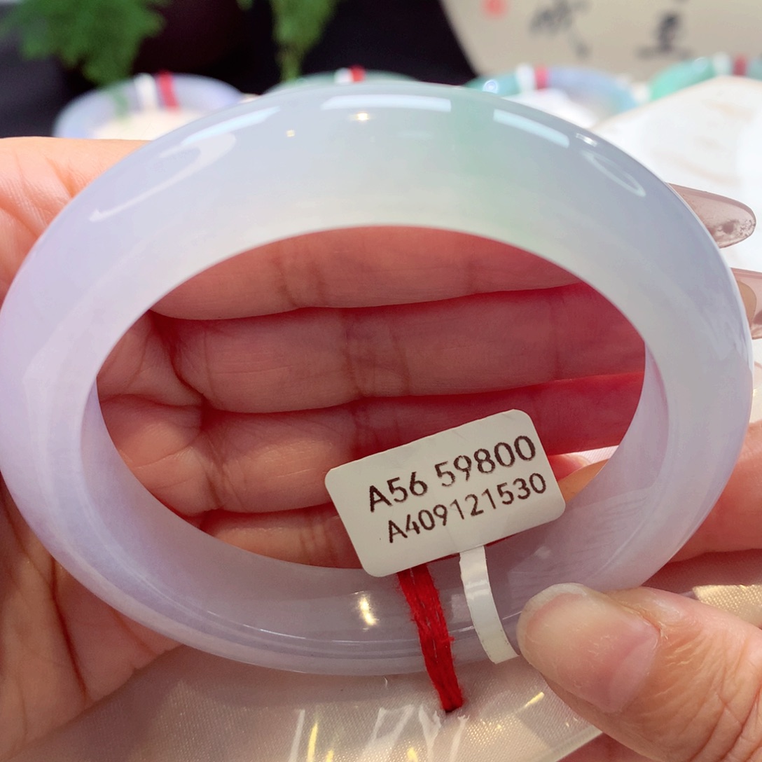 未镶嵌手镯翡翠56圈冰粉（8号）