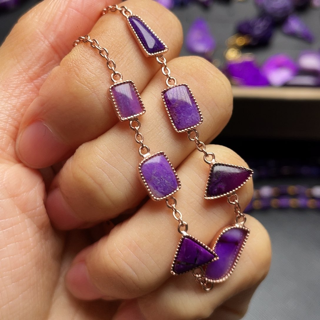 苏纪石（舒俱来）手链银S925镶嵌