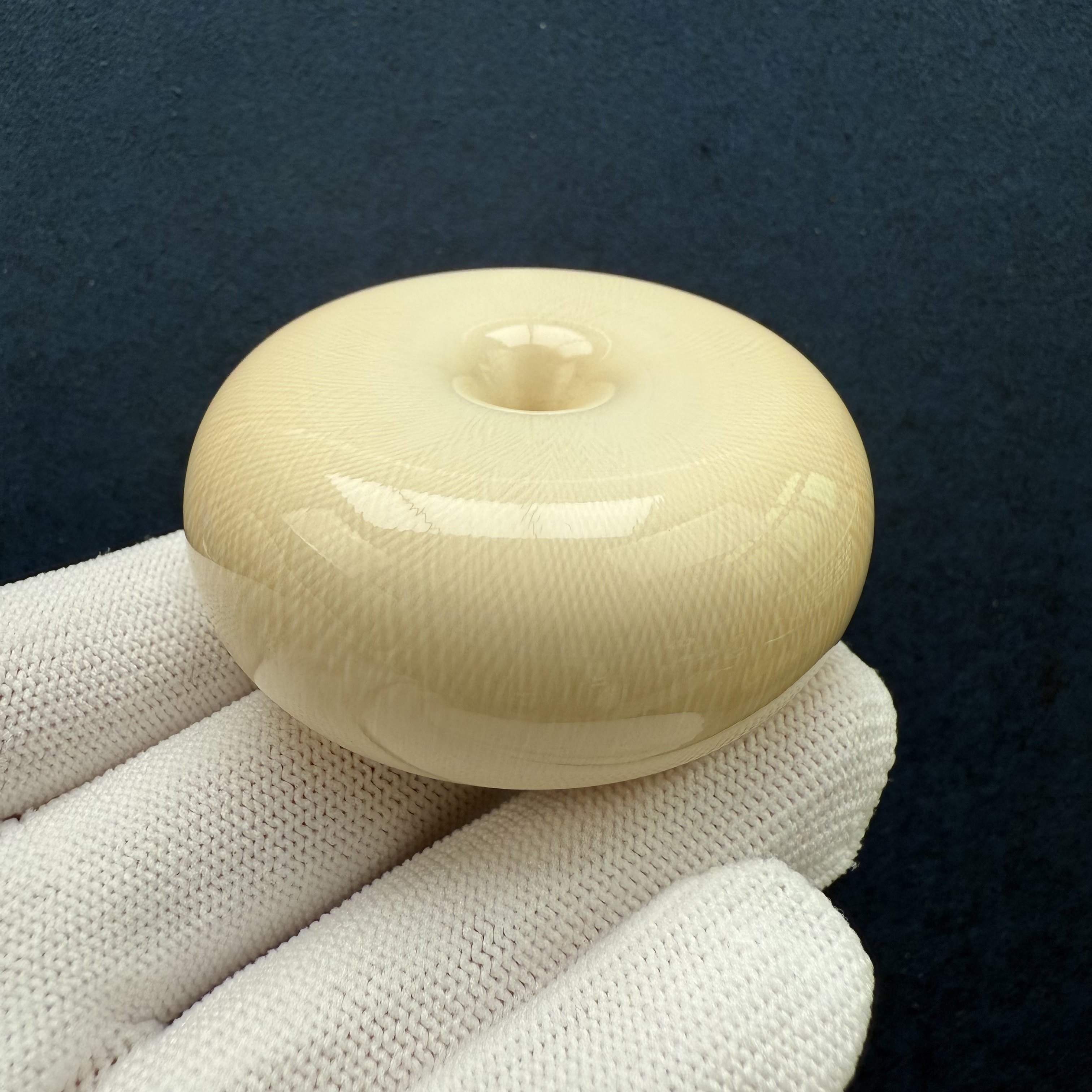 E6520天然猛犸牙 面包扣57*24.6mm一物一图 支持鉴定 假一罚十