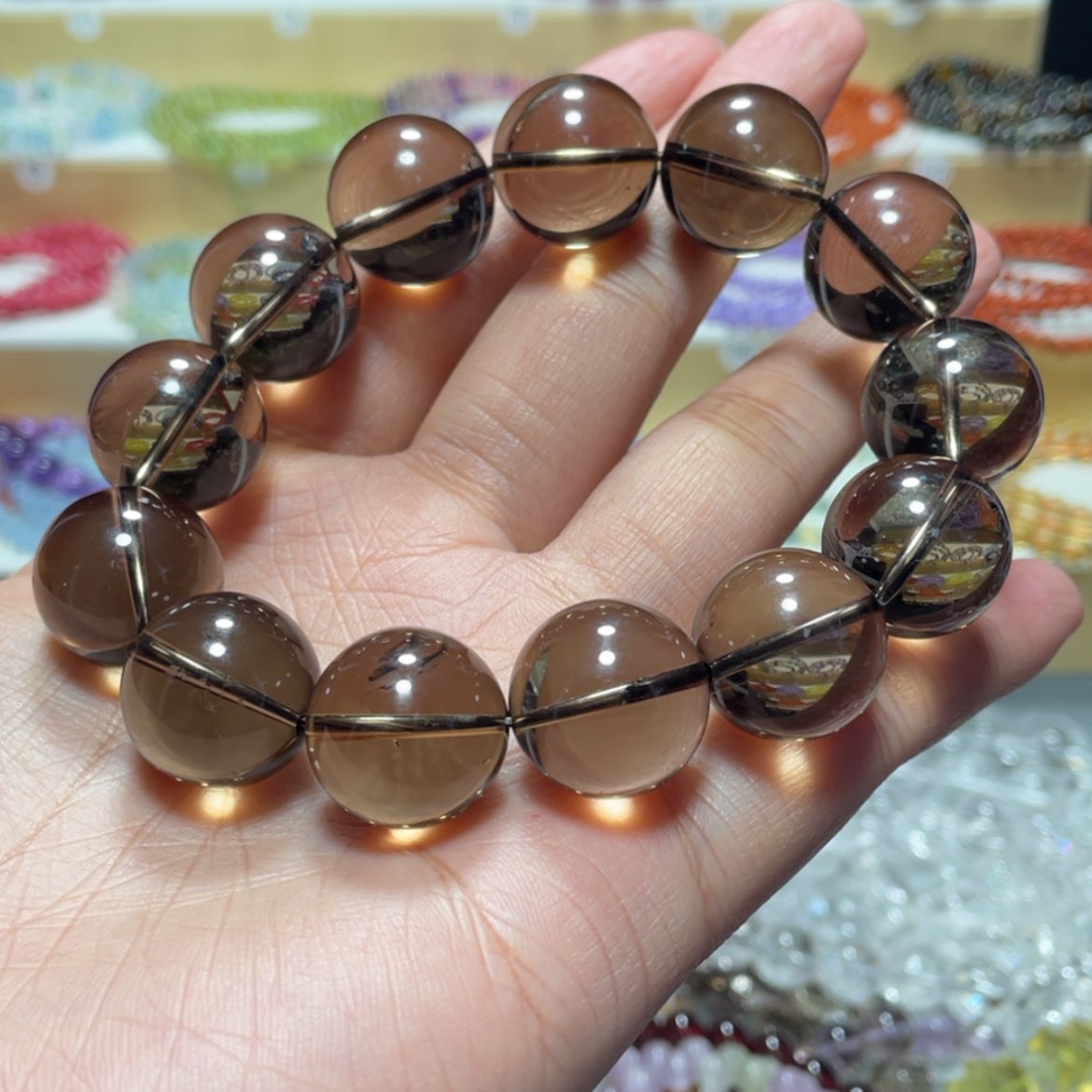 【闪购商品】水晶手链银S800镀金镶嵌金**水