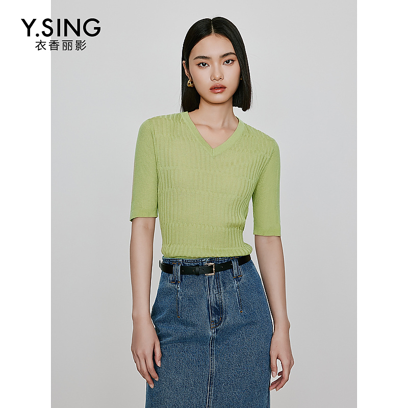 6822【女乔严选】衣香丽影新款毛针织衫130229011