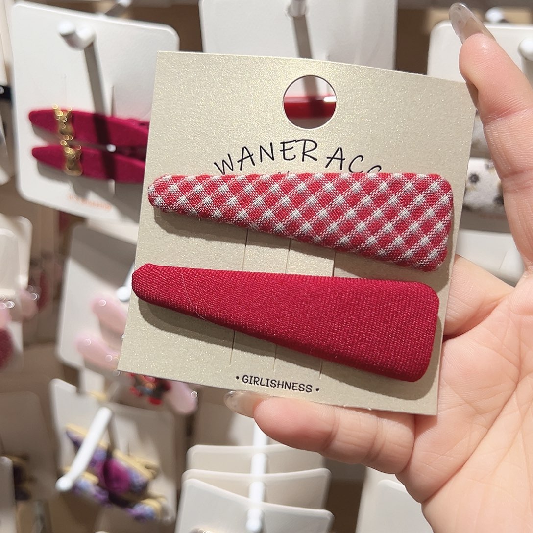 非金属红色格纹三角掰掰