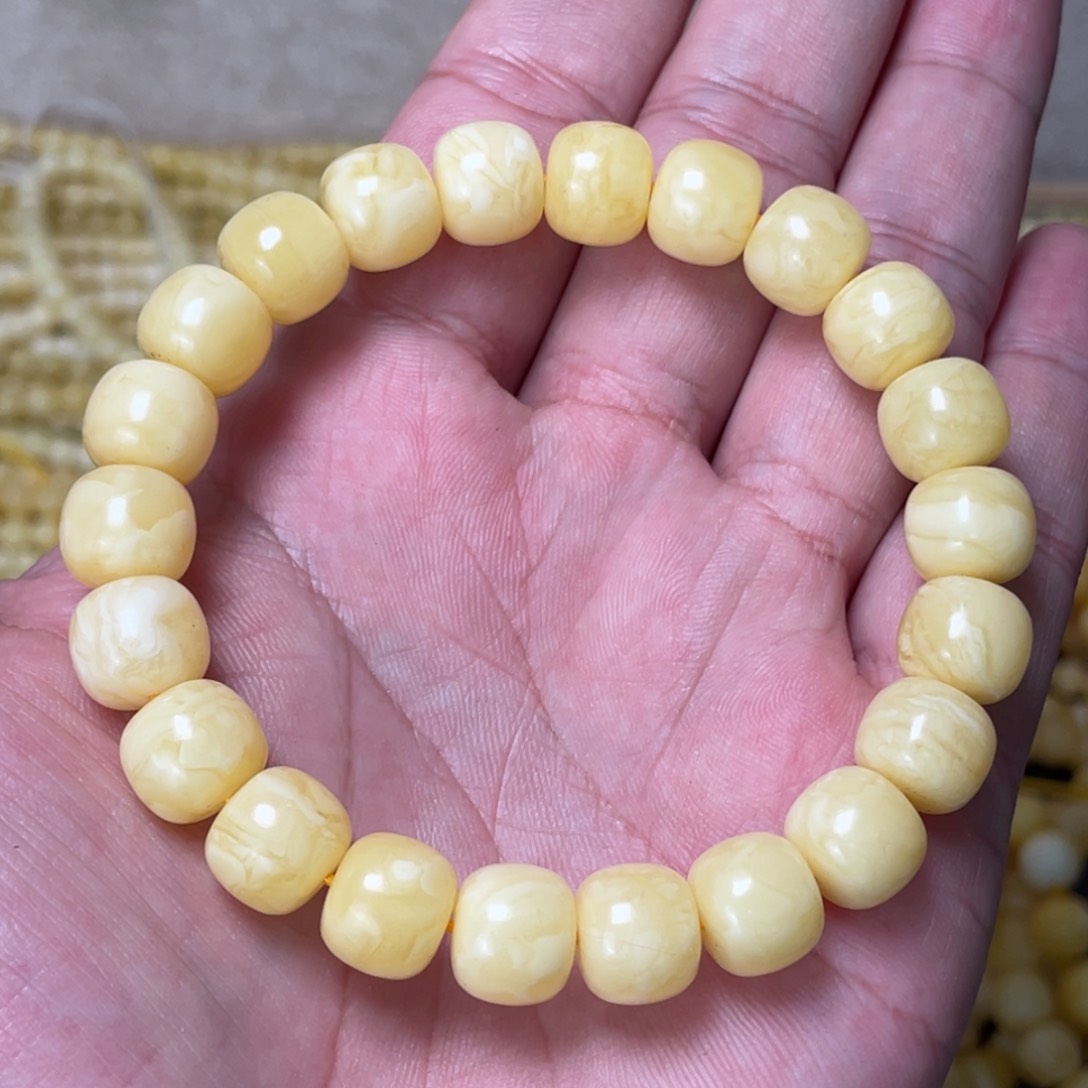 蜜蜡裸石未镶嵌蜜蜡手串10.5mm