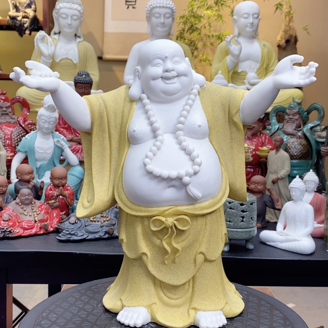 摆件陶瓷弥勒佛摆件