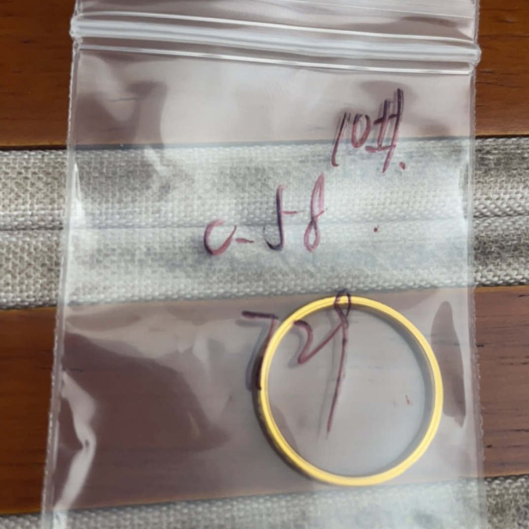 克重0.58 10号 碎冰冰戒指 足金999