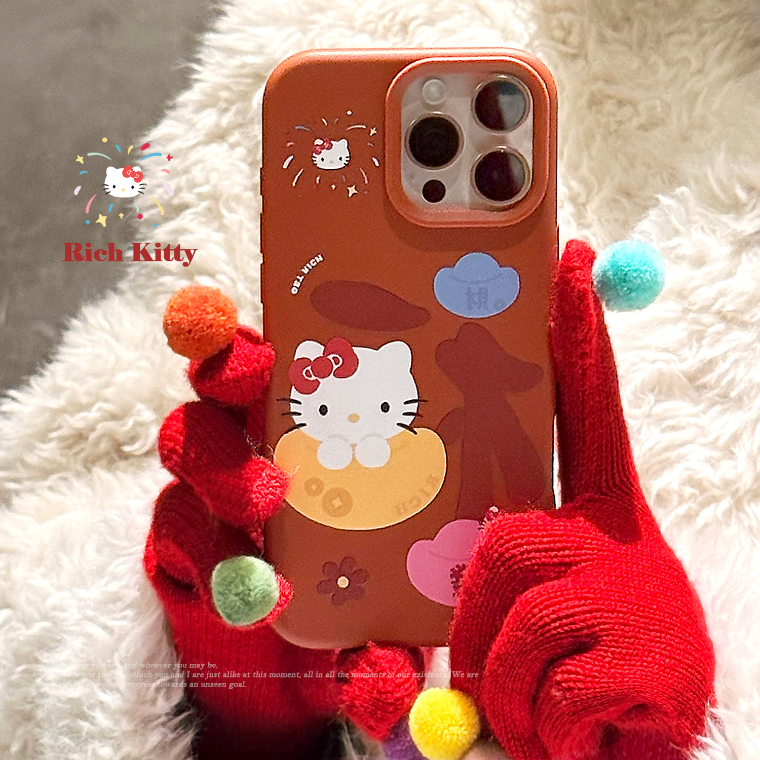 可爱元宝猫咪适用16promax手机壳苹果iphone17新年祝福1413软