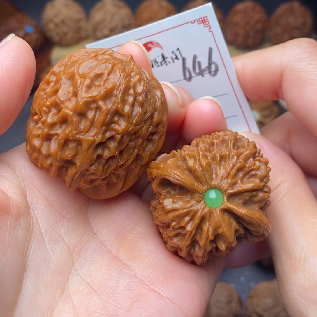 把件文玩核桃646号39莲花