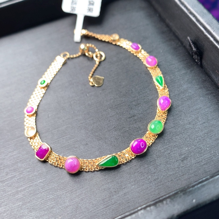 18K金镶嵌苏纪石（舒俱来）手链