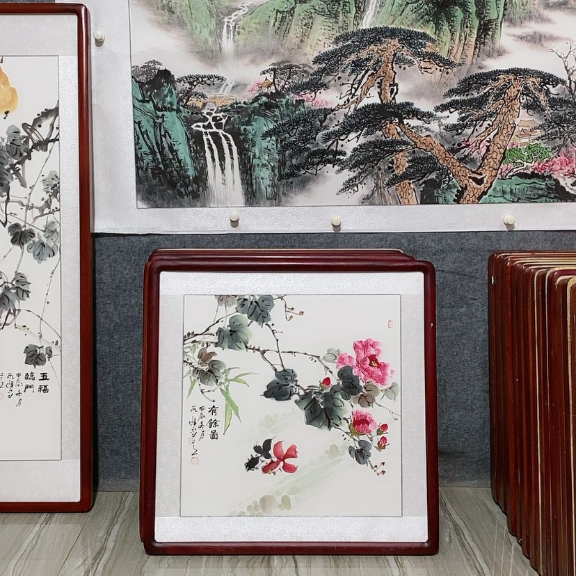 【闪购商品】国画书画作品带框65×65厘米