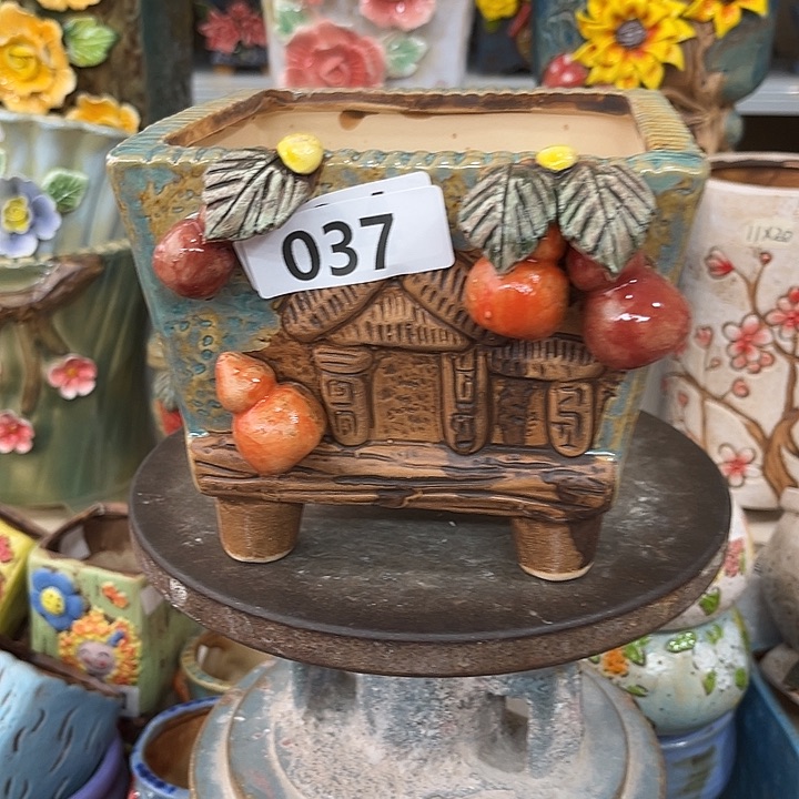 紫砂花盆粗陶材质多肉花盆