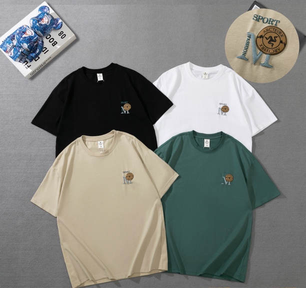 1624夏季潮流新款半袖短袖情侣T恤宽松简约休闲上衣男款圆领宽松