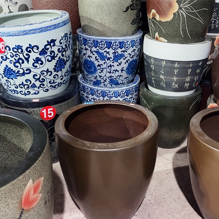 叔***妞景德镇陶瓷鱼缸艺术直径52高度57