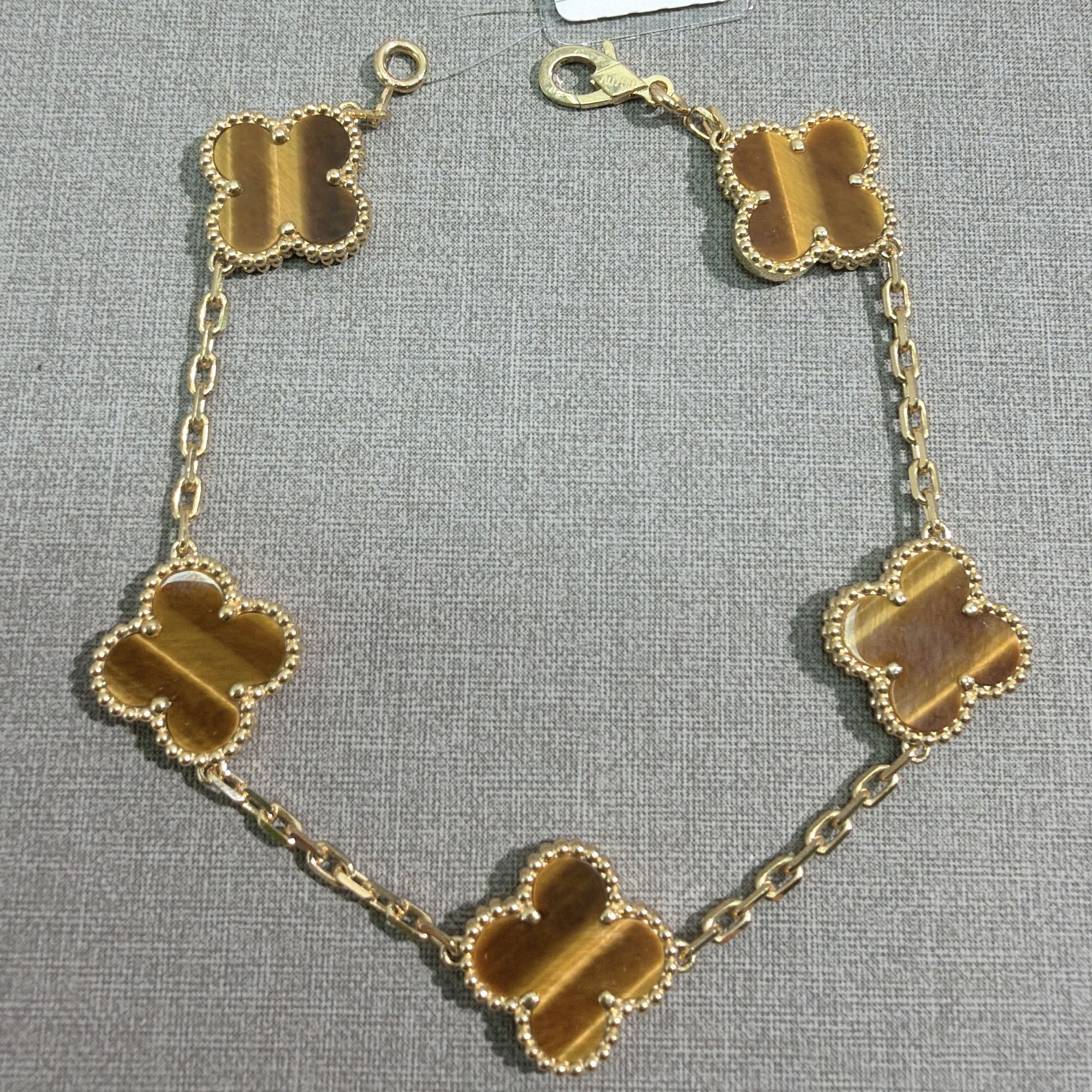   18K黄重金虎眼石15mm手链（倒模版）