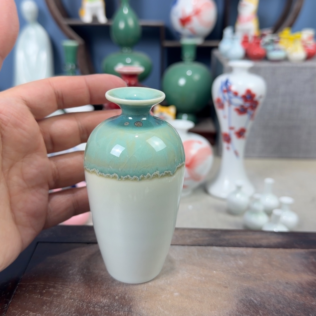 陶瓷手工小花器摆件