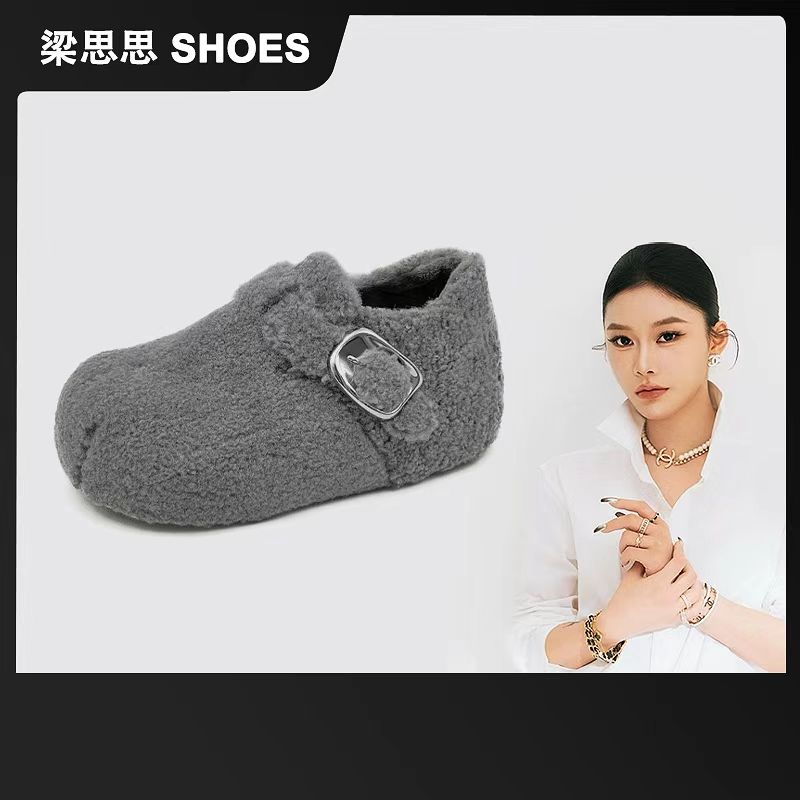 Q【熔岩可可】梁思思SHOES新款时尚百搭防滑潮流加厚单鞋-3551