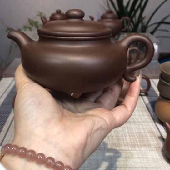 紫砂茶壶紫泥全手工240cc