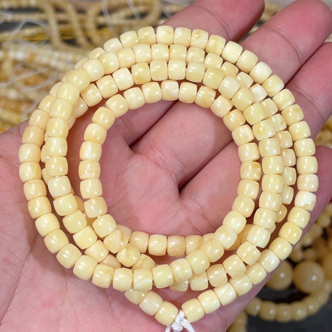 蜜蜡裸石未镶嵌蜜蜡佛珠5.7mm