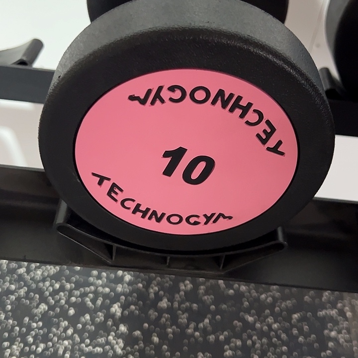 全新纯钢泰诺哑铃10公斤一对粉色