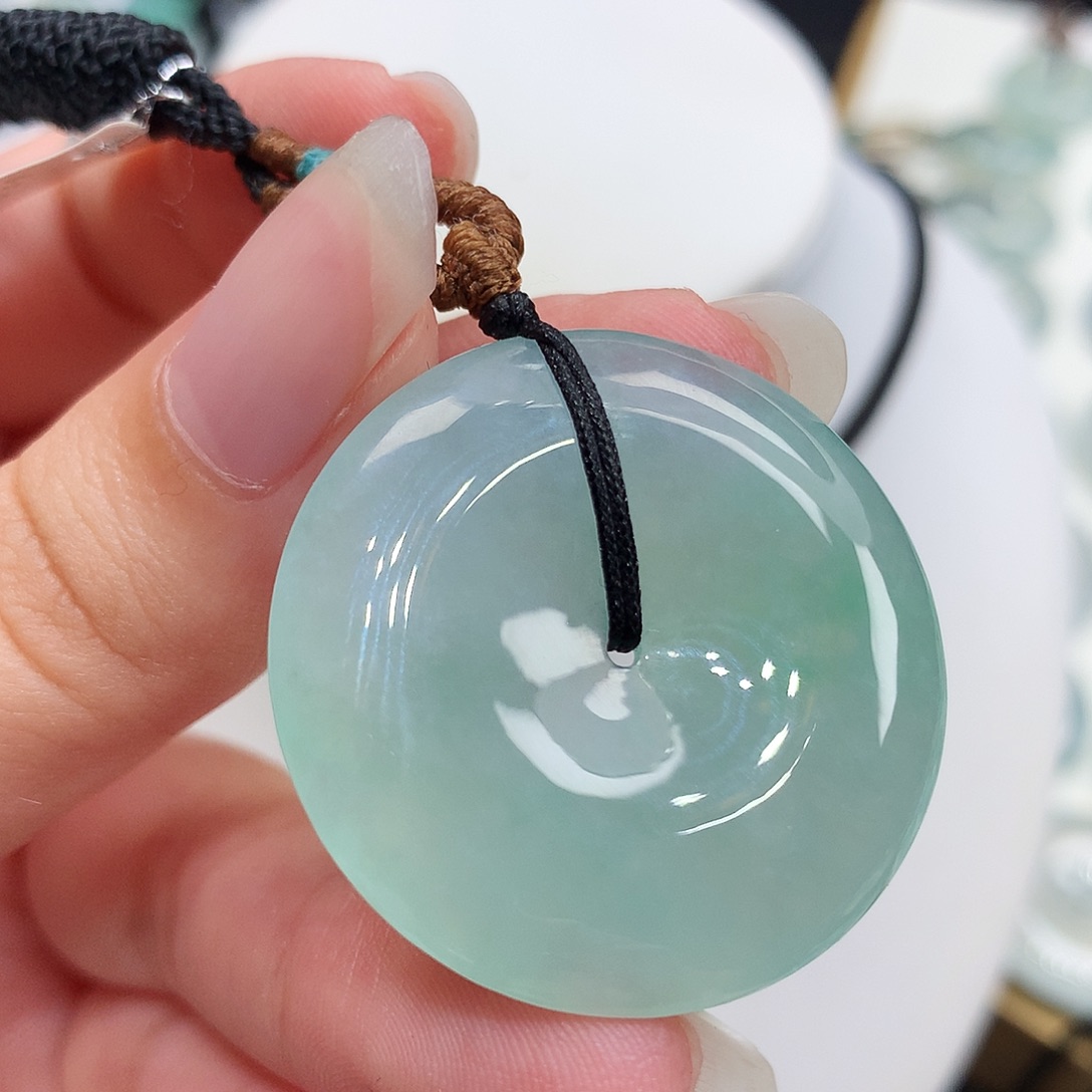 翡翠未镶嵌胸饰翡翠35，32.6/6