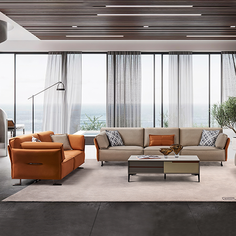 皇朝AS2106爱家系列家用客厅鹿绒科技布沙发简约耐磨防污