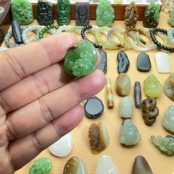 和田玉（碧玉）手链未镶嵌定制款