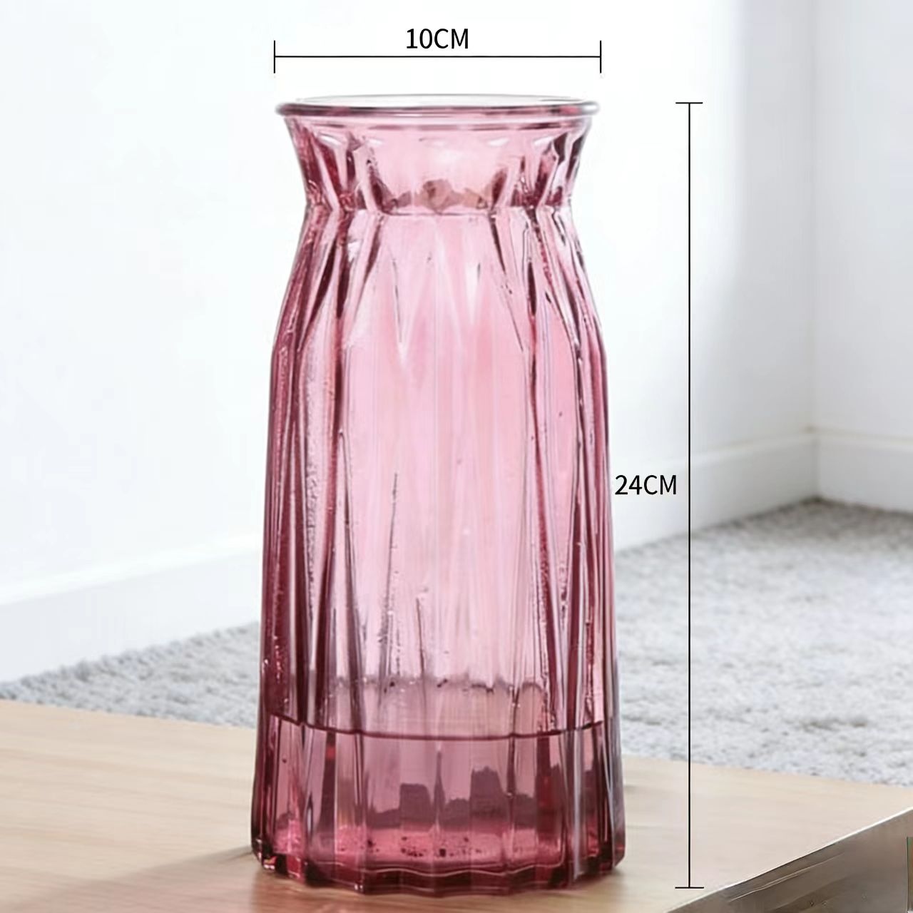 【紫竹专用玻璃花瓶】年宵花银柳百合富贵竹腊梅水培花瓶