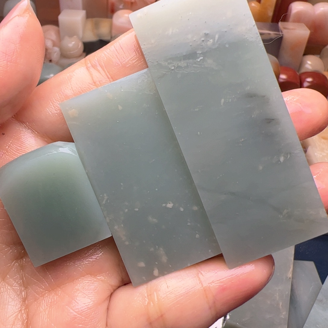 墨***堂印石寿山石天青石