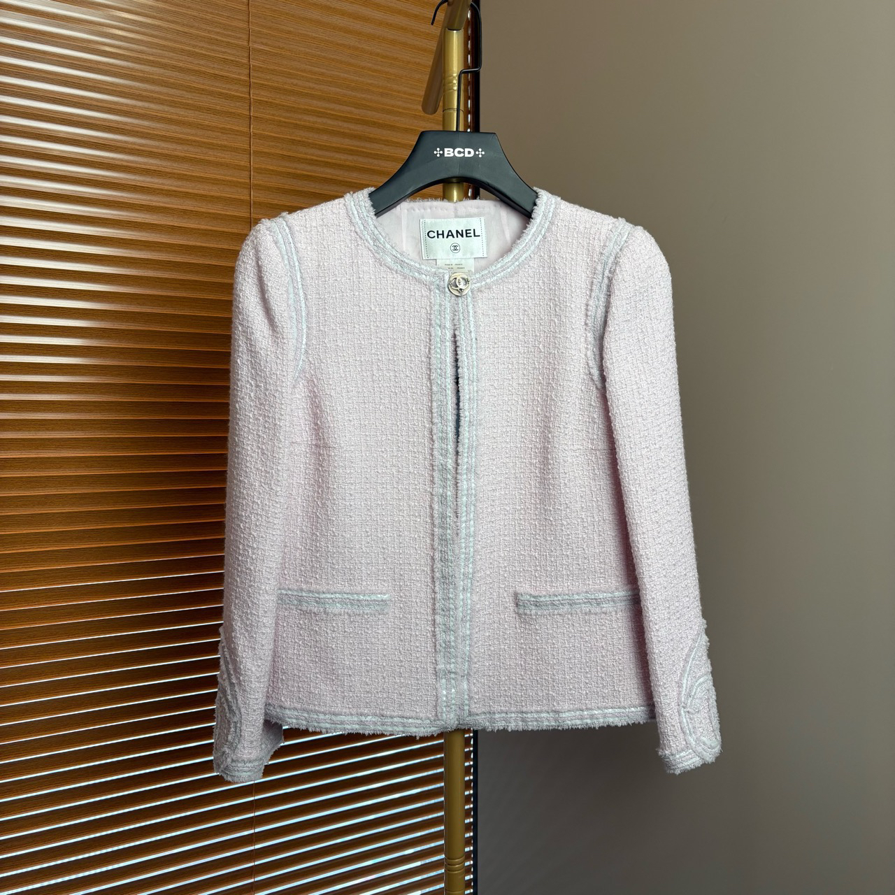 99新 Chanel/香奈儿 粉紫色爱心两口袋外套 36码/98新/fg205554 