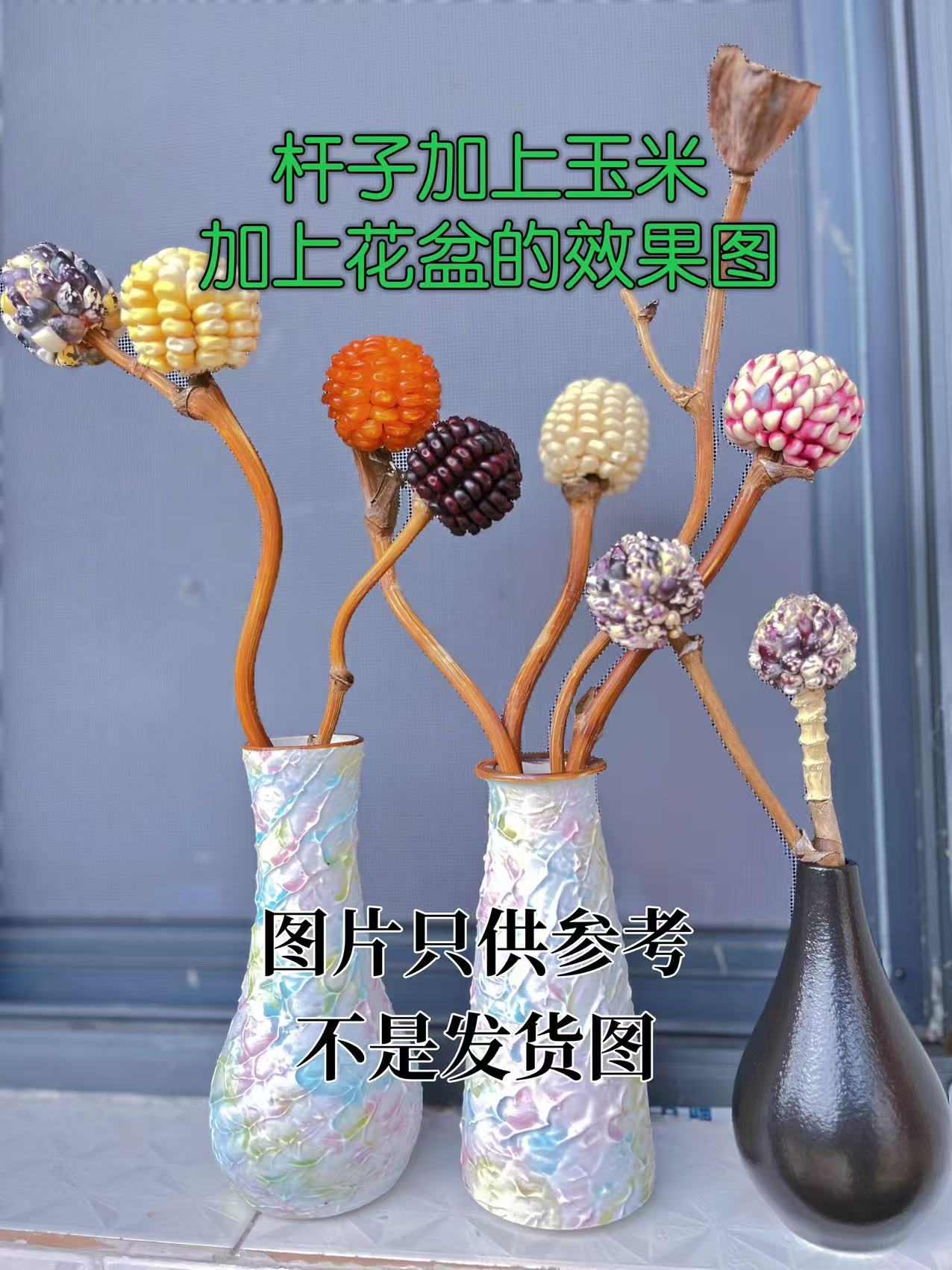 文玩玉米装饰品杆子，秘鲁玉米插花专用。