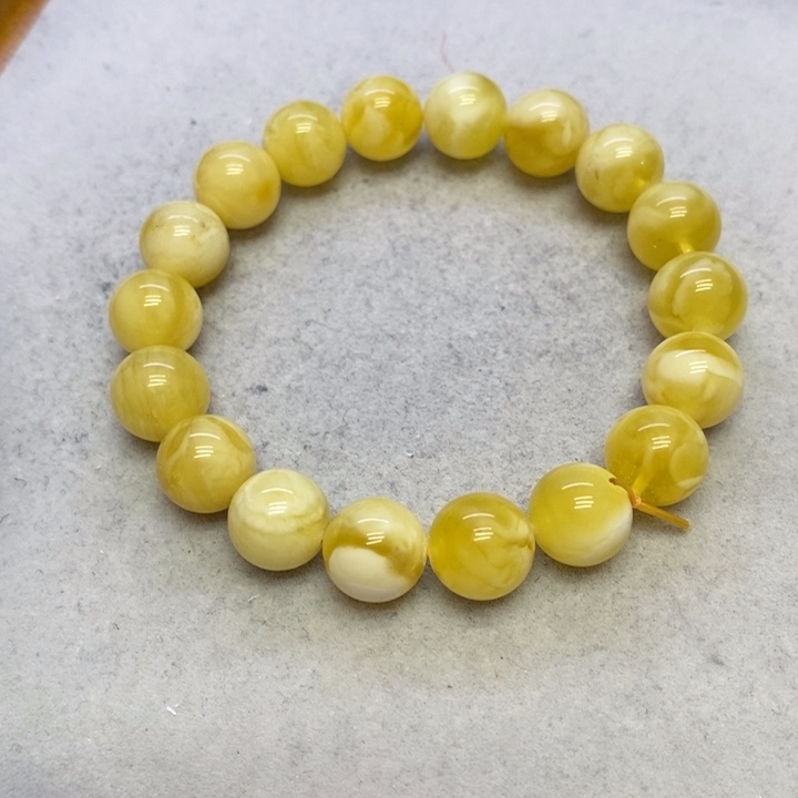 蜜蜡裸石未镶嵌手串